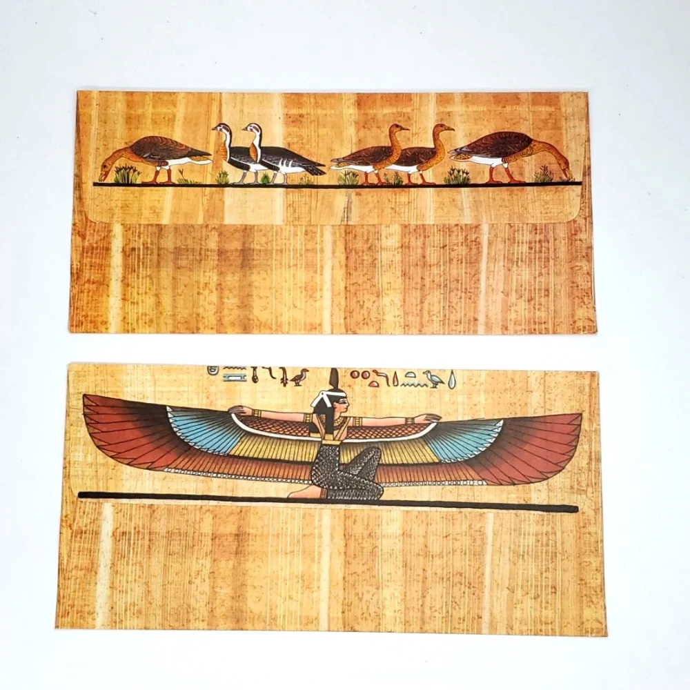Egyptian Papyrus Designed Styles on Paper Envelopes 20 per pkg, set of 4 pkgs